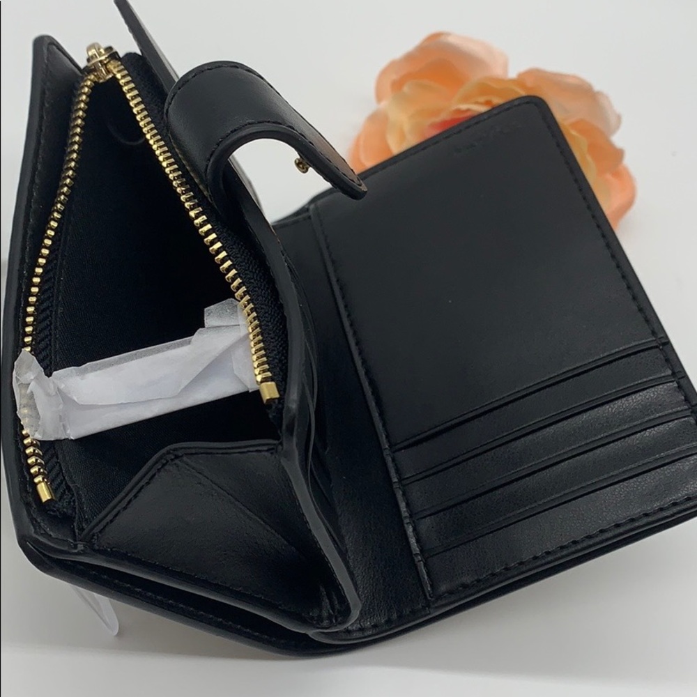 COACH Medium Corner Zip Wallet In Signature Canvas - Picture 9 of 10